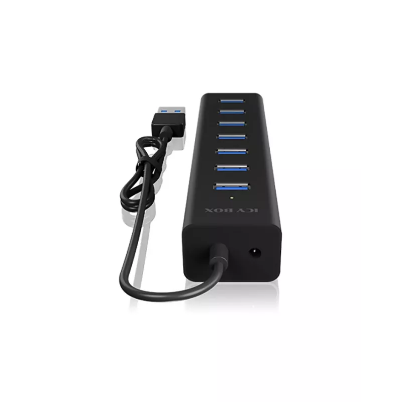 ICY BOX IB-HUB1700-U3 USB 3.2 Gen 1 (3.1 Gen 1) Type-A 5000 Mbit/s musta