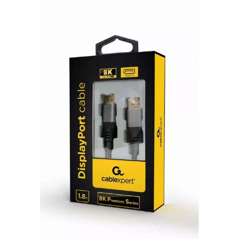 Gembird CC-DP8K-6 DisplayPort 8K Premium -kaapeli, 1,8 m, musta