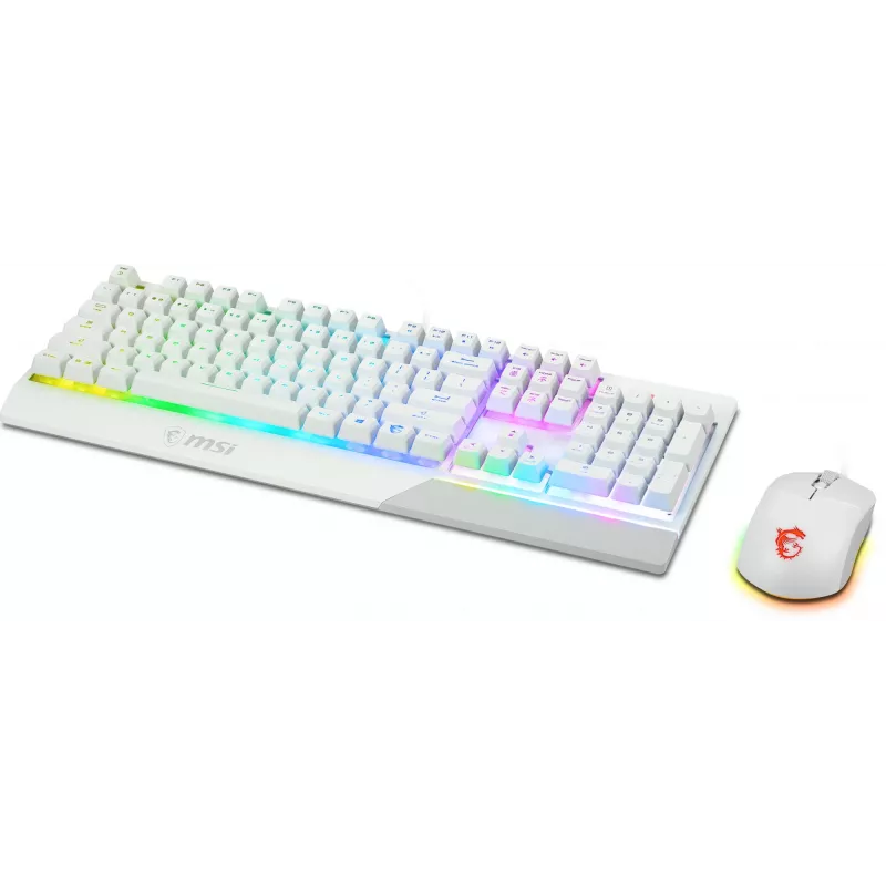 Pelit-näppäimistö- ja hiiripaketti MSI VIGOR GK30 COMBO WHITE