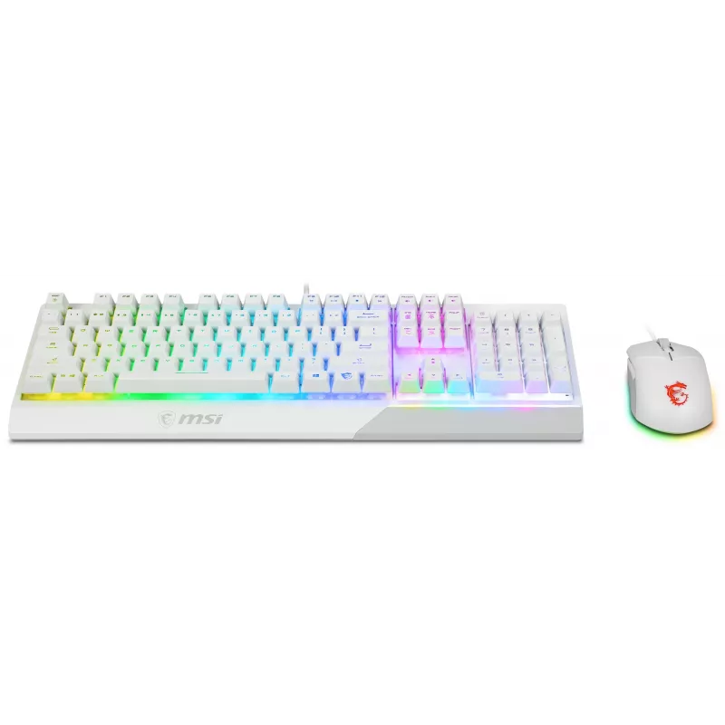 Pelit-näppäimistö- ja hiiripaketti MSI VIGOR GK30 COMBO WHITE