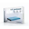 HDD-kotelo Gembird EE2-U3S-3-B — 2,5 tuuman Single-Bay, SATA, Mini‑USB A, jopa 7 TB, sininen