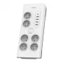 Philips SPN7060WA/60 ylijännitesuoja valkoinen 6 AC-pistorasiaa 2 m