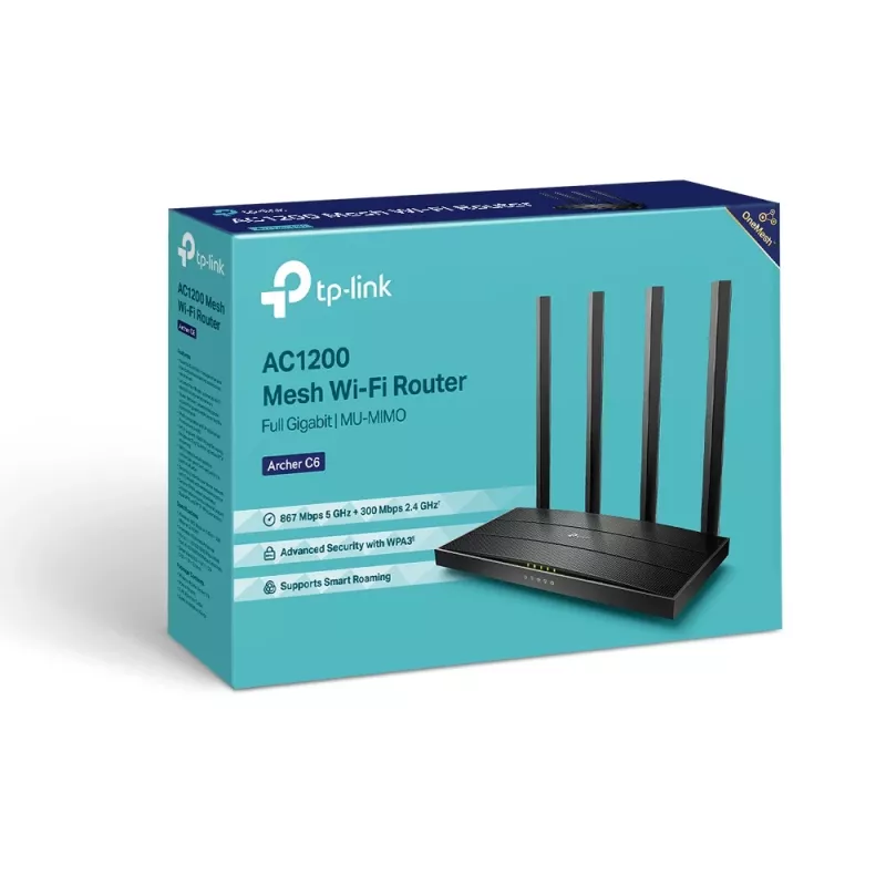TP-Link Archer C6 WLAN-reititin Fast Ethernet dualband (2,4 GHz / 5 GHz) valkoinen