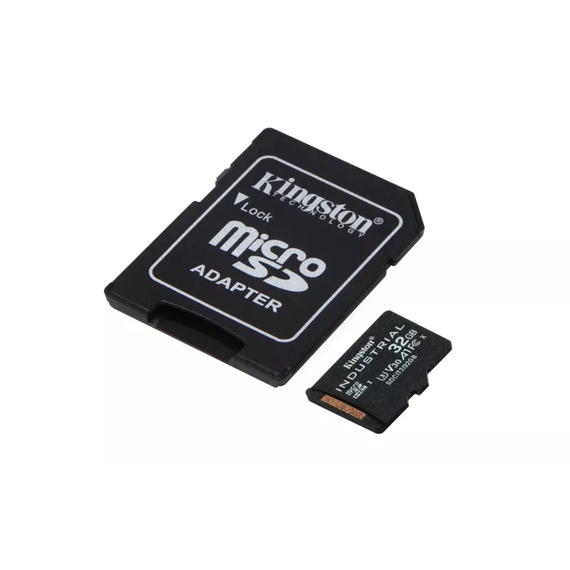 Kingston Technology 32GB microSDHC Industrial C10 A1 pSLC -kortti + SD-sovitin