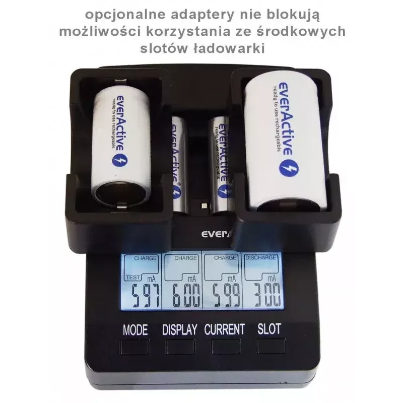 everActive NC-3000 prosessoriohjattu akkulaturi AA/AAA/C/D-akuille