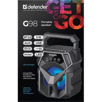 Mono kannettava kaiutin Defender G98 musta
