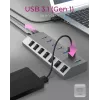 ICY BOX IB-HUB1701-C3 USB 3.2 Gen 1 (3.1 Gen 1) Type-B 5000 Mbit/s antrasiitti