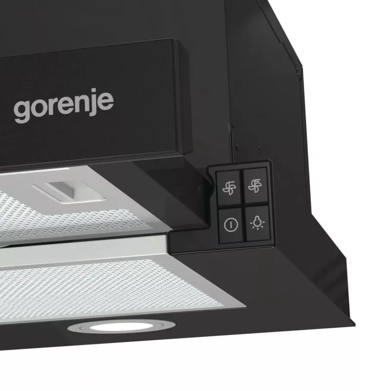 Gorenje TH62E4BG puoli-integroitu (ulosvedettävä) musta 450 m³/h