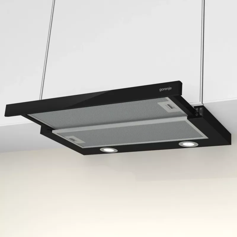 Gorenje TH62E4BG puoli-integroitu (ulosvedettävä) musta 450 m³/h