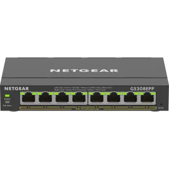 NETGEAR 8-porttinen Gigabit Ethernet PoE+ -kytkin (GS308EPP)