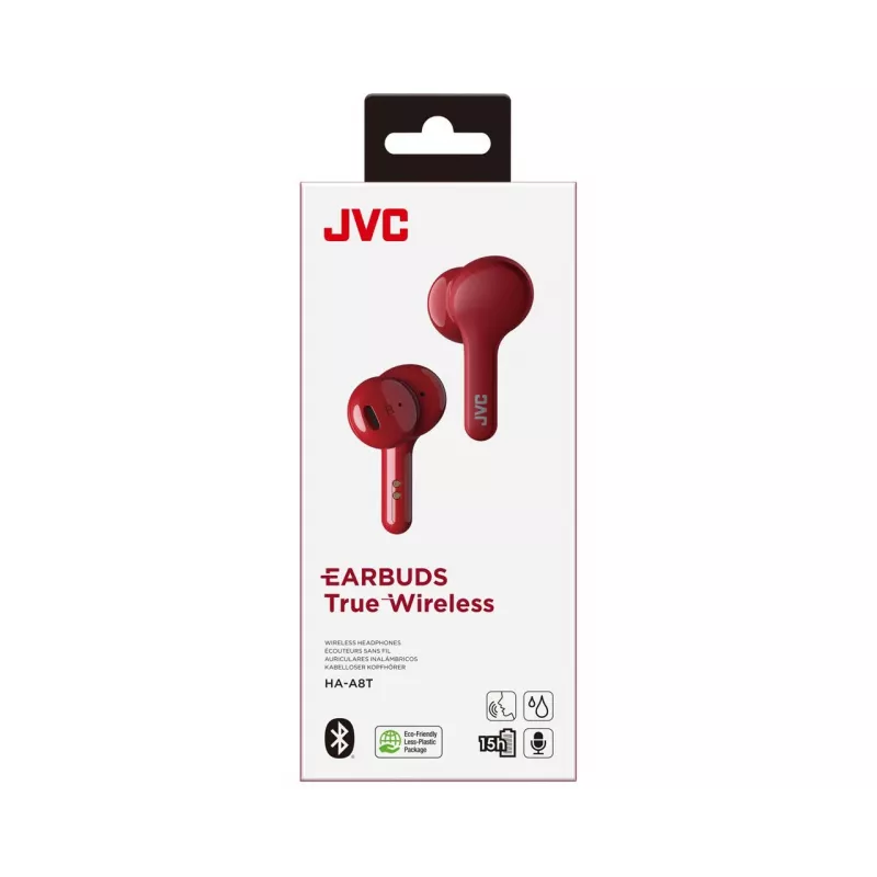 JVC HA-A8T-R kuulokkeet True Wireless Stereo (TWS) in-ear musiikki Bluetooth punainen