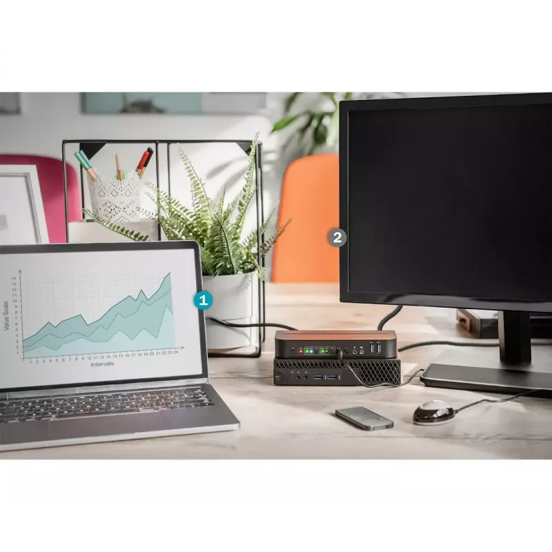 DIGITUS KVM-kytkin, 2x1 DP, DP/HDMI Out, USB 4Kx2K@60Hz