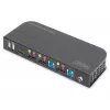 DIGITUS KVM-kytkin, 2x1 DP, DP/HDMI Out, USB 4Kx2K@60Hz