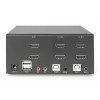 DIGITUS KVM-kytkin, 2 porttia, kahden näytön tuki, 4K, HDMI