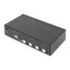 KVM-kytkin Digitus 4 porttia yhden näytön 4K HDMI