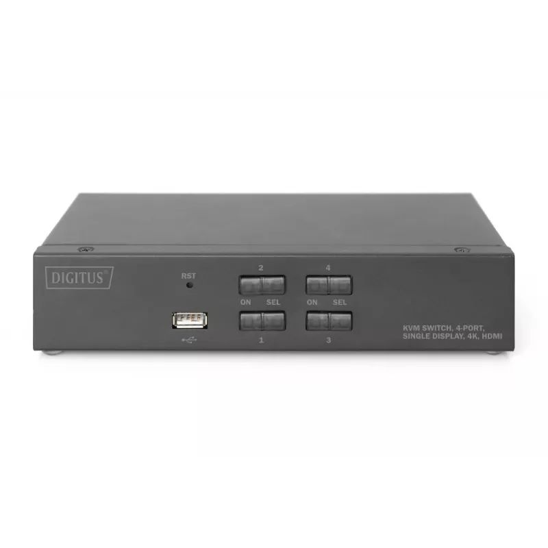 KVM-kytkin Digitus 4 porttia yhden näytön 4K HDMI