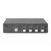 KVM-kytkin Digitus 4 porttia yhden näytön 4K HDMI