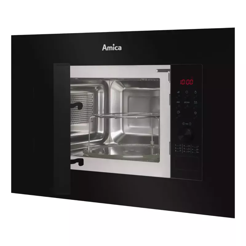 Kalusteisiin asennettava mikroaaltouuni Amica AMGB20E2GB, 800 W, 20 L