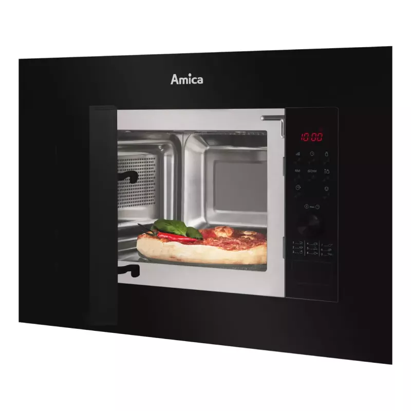 Kalusteisiin asennettava mikroaaltouuni Amica AMGB20E2GB, 800 W, 20 L