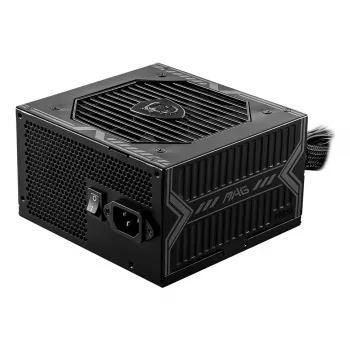 MSI MAG A550BN UK virtalähde '550W, 80 Plus Bronze -sertifioitu, 12V Single-Rail, DC-DC-piiri, 120mm tuuletin, ei-modulaarinen, päällystetyt kaapelit, ATX-virtalähde, UK-virtajohto, musta'