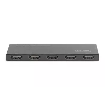 DIGITUS Ultra Slim HDMI-jakaja, 1x4, 4K/60Hz HDR, HDCP 2.2, 18 Gbps, Micro USB -virralla