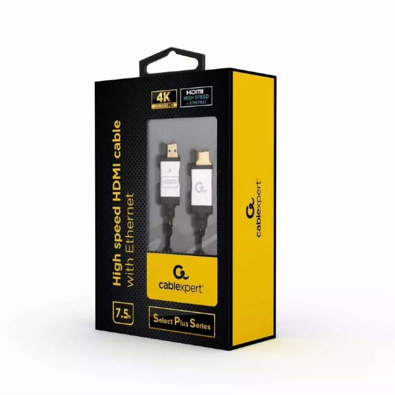 GEMBIRD High-Speed-HDMI-kaapeli Ethernetillä - Select Plus -sarja, 7,5 m