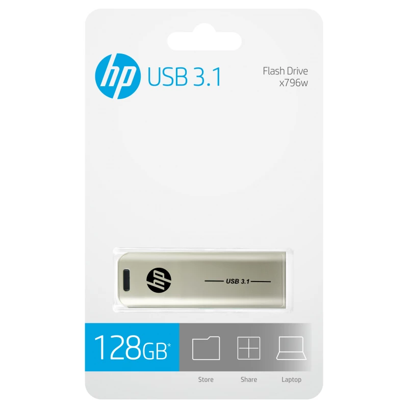 HP x796w USB-muistitikku 128 GB USB Type-A 3.2 Gen 1 (3.1 Gen 1) hopea
