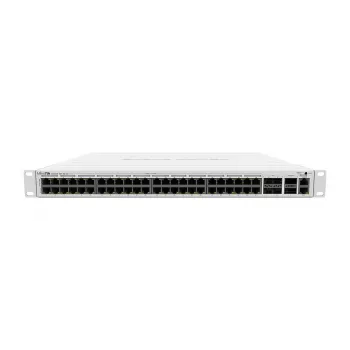 Hallittava L3-kytkin MikroTik CRS354-48P-4S+2Q+RM — 48× Gigabit RJ-45, 4× SFP+, 2× QSFP+, 48 PoE-porttia