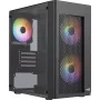 Aerocool HEXFORMBKV2 Micro ATX -tietokonekotelo 3 tuuletinta FRGB musta