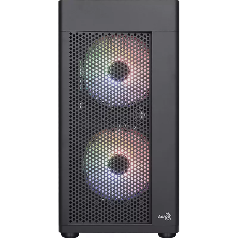 Aerocool HEXFORMBKV2 Micro ATX -tietokonekotelo 3 tuuletinta FRGB musta