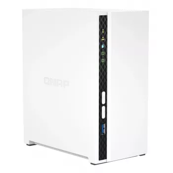 QNAP TS-233 NAS/tallennuspalvelin Tower ARM Cortex-A55 2 GB 0 TB QNAP QTS valkoinen