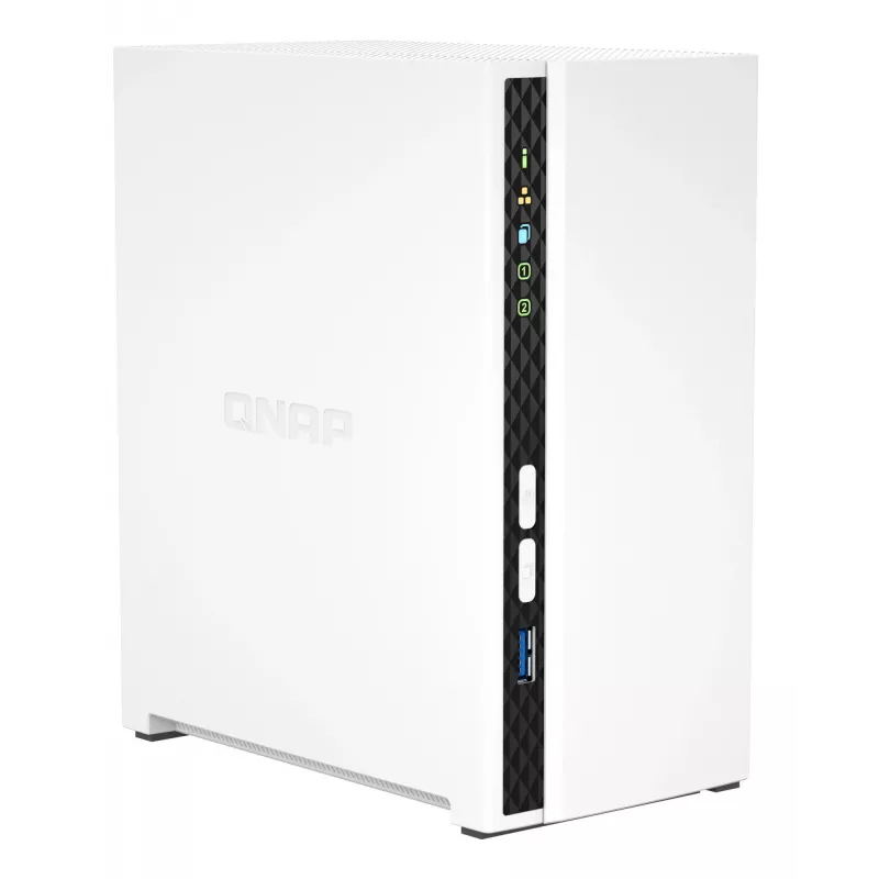 QNAP TS-233 NAS/tallennuspalvelin Tower ARM Cortex-A55 2 GB 0 TB QNAP QTS valkoinen