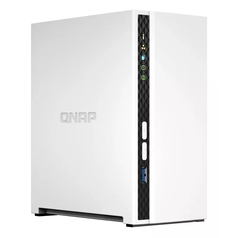 QNAP TS-233 NAS/tallennuspalvelin Tower ARM Cortex-A55 2 GB 0 TB QNAP QTS valkoinen