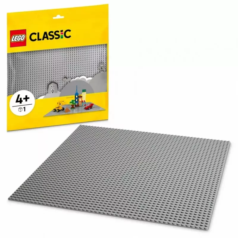 LEGO rakennuslevy 11024 — Classic harmaa peruslevy 48x48 nastaa (380 × 380 mm)