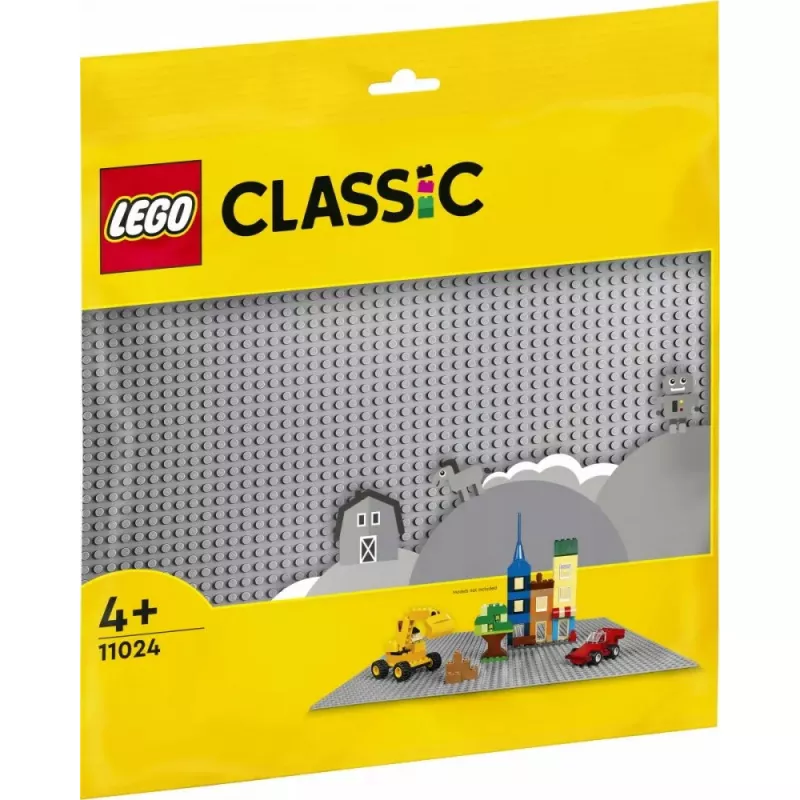 LEGO rakennuslevy 11024 — Classic harmaa peruslevy 48x48 nastaa (380 × 380 mm)