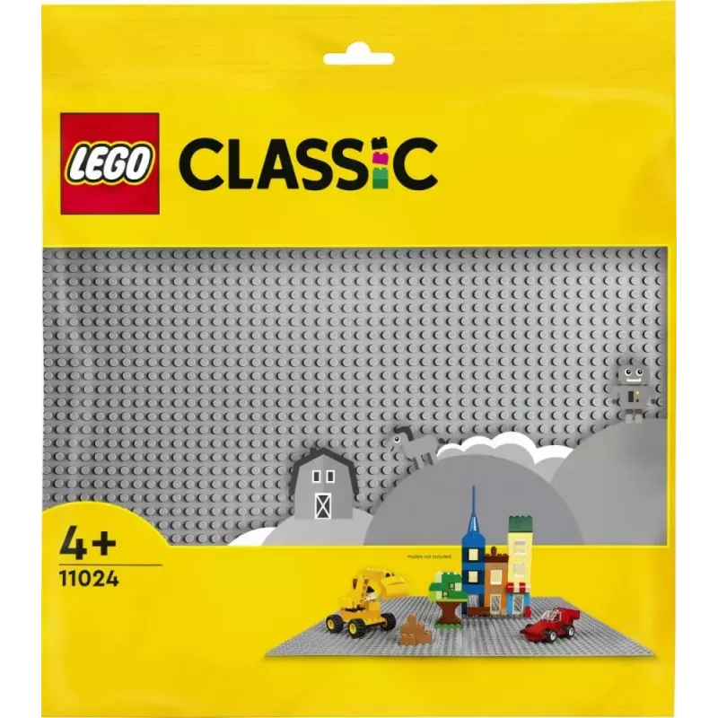 LEGO rakennuslevy 11024 — Classic harmaa peruslevy 48x48 nastaa (380 × 380 mm)