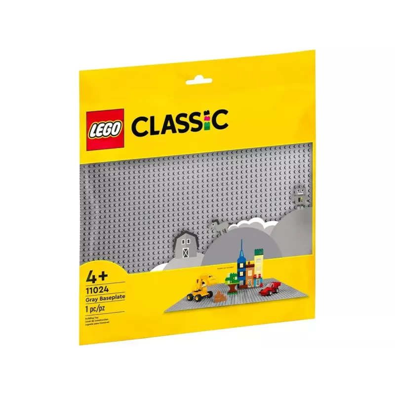 LEGO rakennuslevy 11024 — Classic harmaa peruslevy 48x48 nastaa (380 × 380 mm)