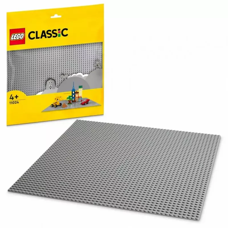 LEGO rakennuslevy 11024 — Classic harmaa peruslevy 48x48 nastaa (380 × 380 mm)