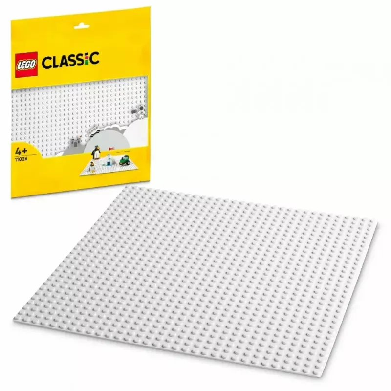 Rakennuslevy LEGO 11026 — peruslevy 32x32 nastaa, valkoinen