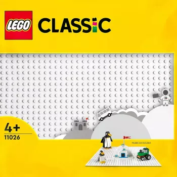 Rakennuslevy LEGO 11026 — peruslevy 32x32 nastaa, valkoinen