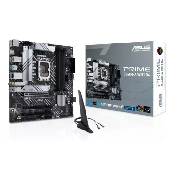 Emolevy ASUS PRIME B660M-A WIFI D4 — Intel B660, LGA 1700, micro ATX, DDR4, 4 DIMM, Wi‑Fi 6, 2x M.2