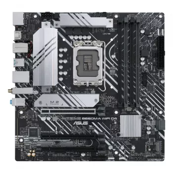 Emolevy ASUS PRIME B660M-A WIFI D4 — Intel B660, LGA 1700, micro ATX, DDR4, 4 DIMM, Wi‑Fi 6, 2x M.2