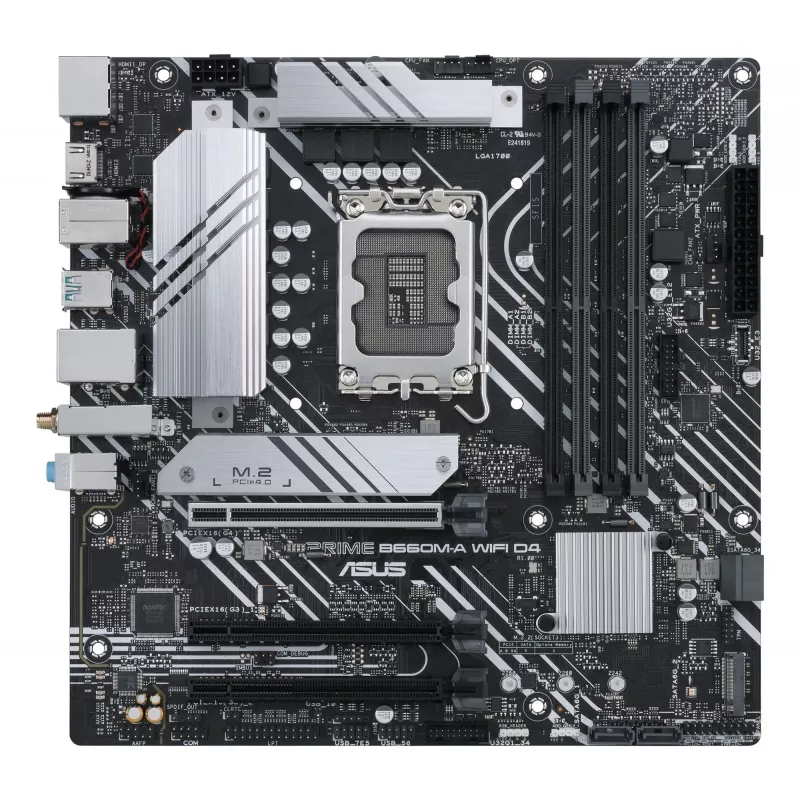 Emolevy ASUS PRIME B660M-A WIFI D4 — Intel B660, LGA 1700, micro ATX, DDR4, 4 DIMM, Wi‑Fi 6, 2x M.2