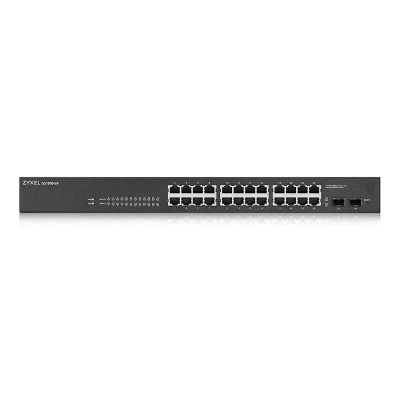 Zyxel GS-1900-24 v2 Managed L2 Gigabit Ethernet (10/100/1000) 1U musta