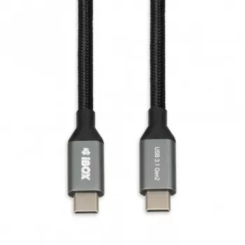 USB-C–USB-C-kaapeli IBOX IKUMTC31G2 USB 3.2 Gen 2, 1 m, musta