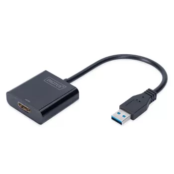 DIGITUS USB 3.0 - HDMI-sovitin tulo USB, lähtö HDMI, resoluutio jopa 1080p