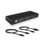 ICY BOX IB-DK2245AC langallinen USB 3.2 Gen 1 (3.1 Gen 1) Type-C musta