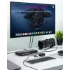 ICY BOX IB-DK2245AC langallinen USB 3.2 Gen 1 (3.1 Gen 1) Type-C musta
