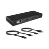ICY BOX IB-DK2245AC langallinen USB 3.2 Gen 1 (3.1 Gen 1) Type-C musta