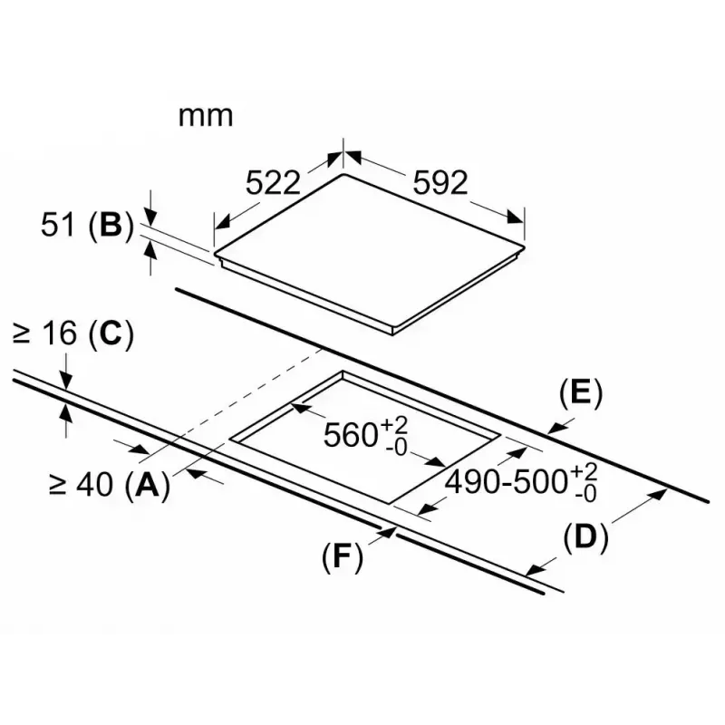 Bosch PIE611BB5E liesi musta kalusteisiin 60 cm induktioliesi 4 aluetta